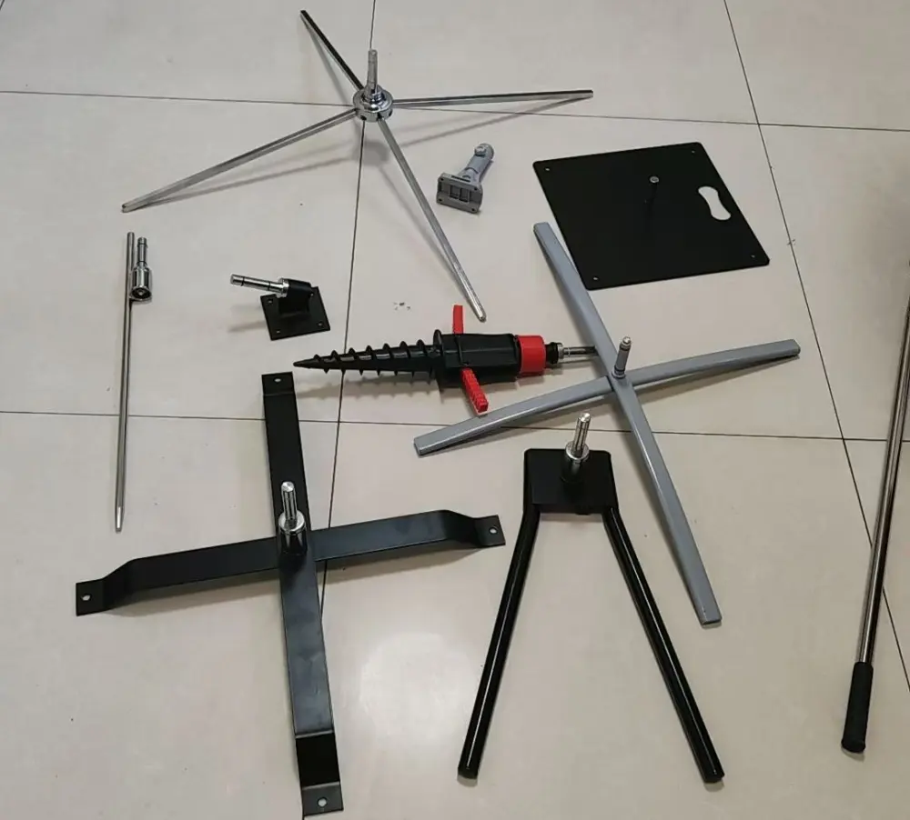 Poste de base para banderas de pluma
